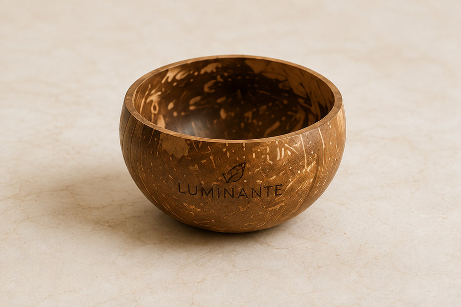 Contenant en noix de coco Luminante vide et nettoyé, prêt à servir de pot